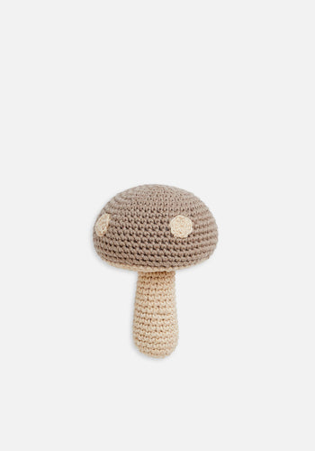 Miann & Co Hand Rattle - Oatmeal Mushroom