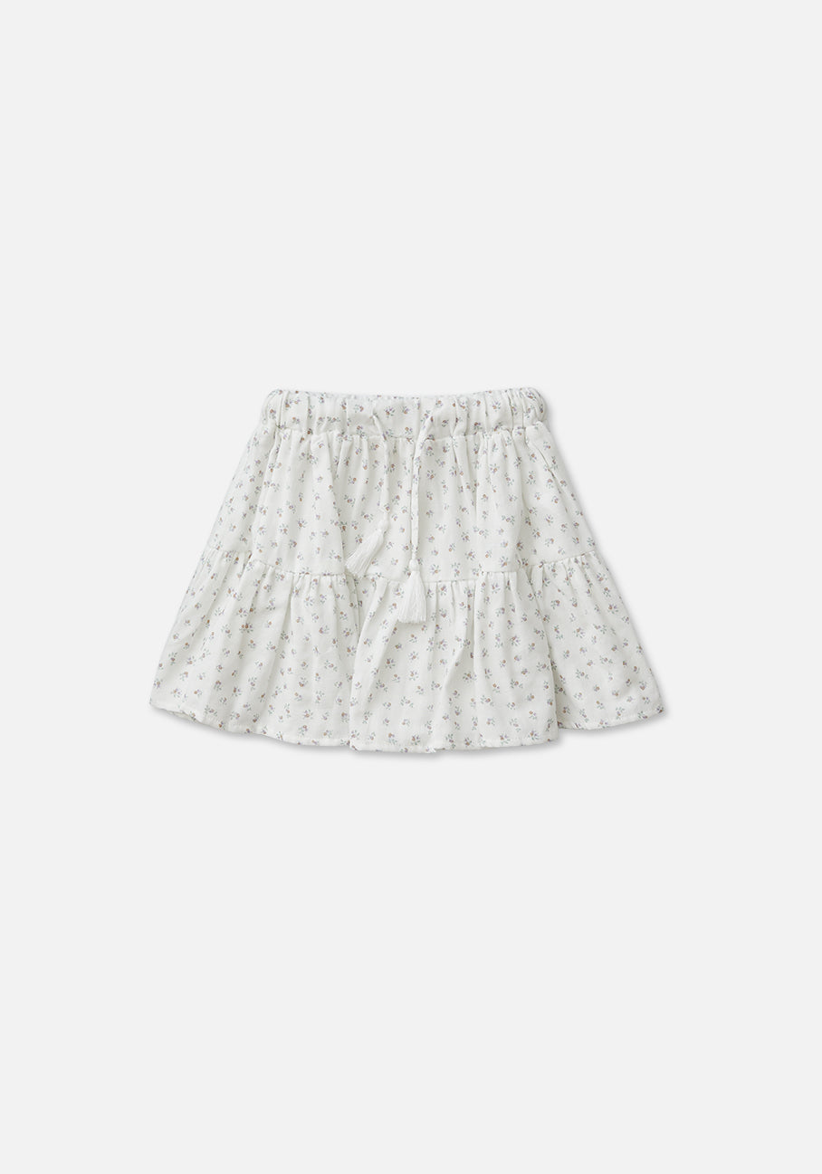 Miann &amp; Co Kids - Woven Frill Skirt - Lilac Posies