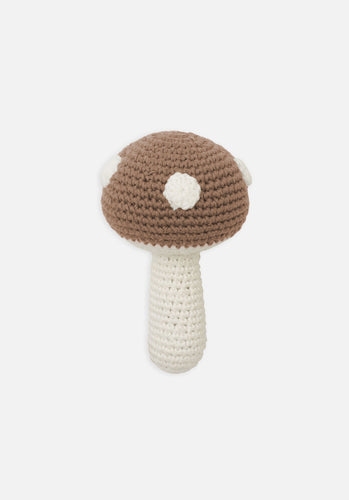 Miann & Co Hand Rattle - Taupe Mushroom